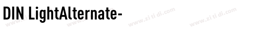 DIN LightAlternate字体转换